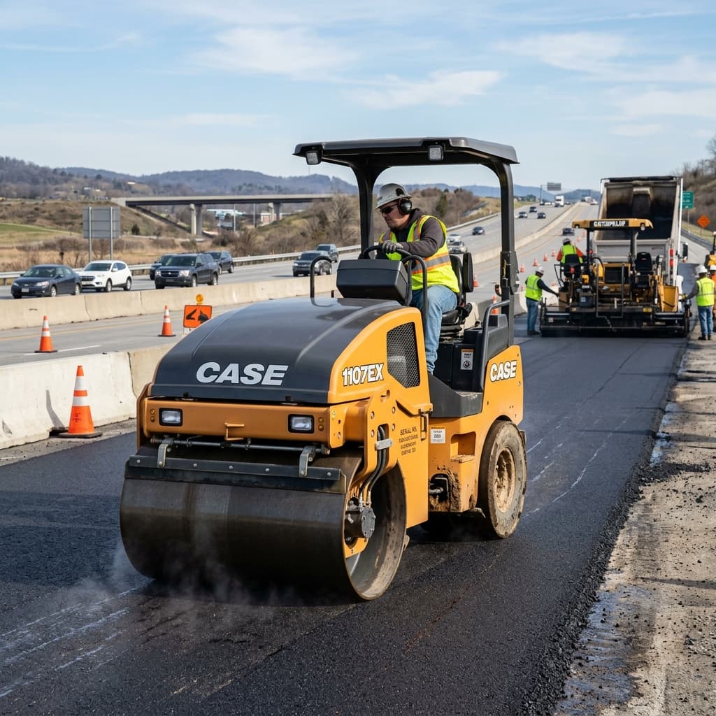 Case 1107EX Vibratory Roller